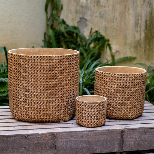 Rattan Cement Planter