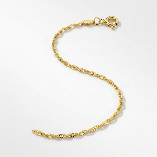 10k Yellow Gold Anklet 1.5mm